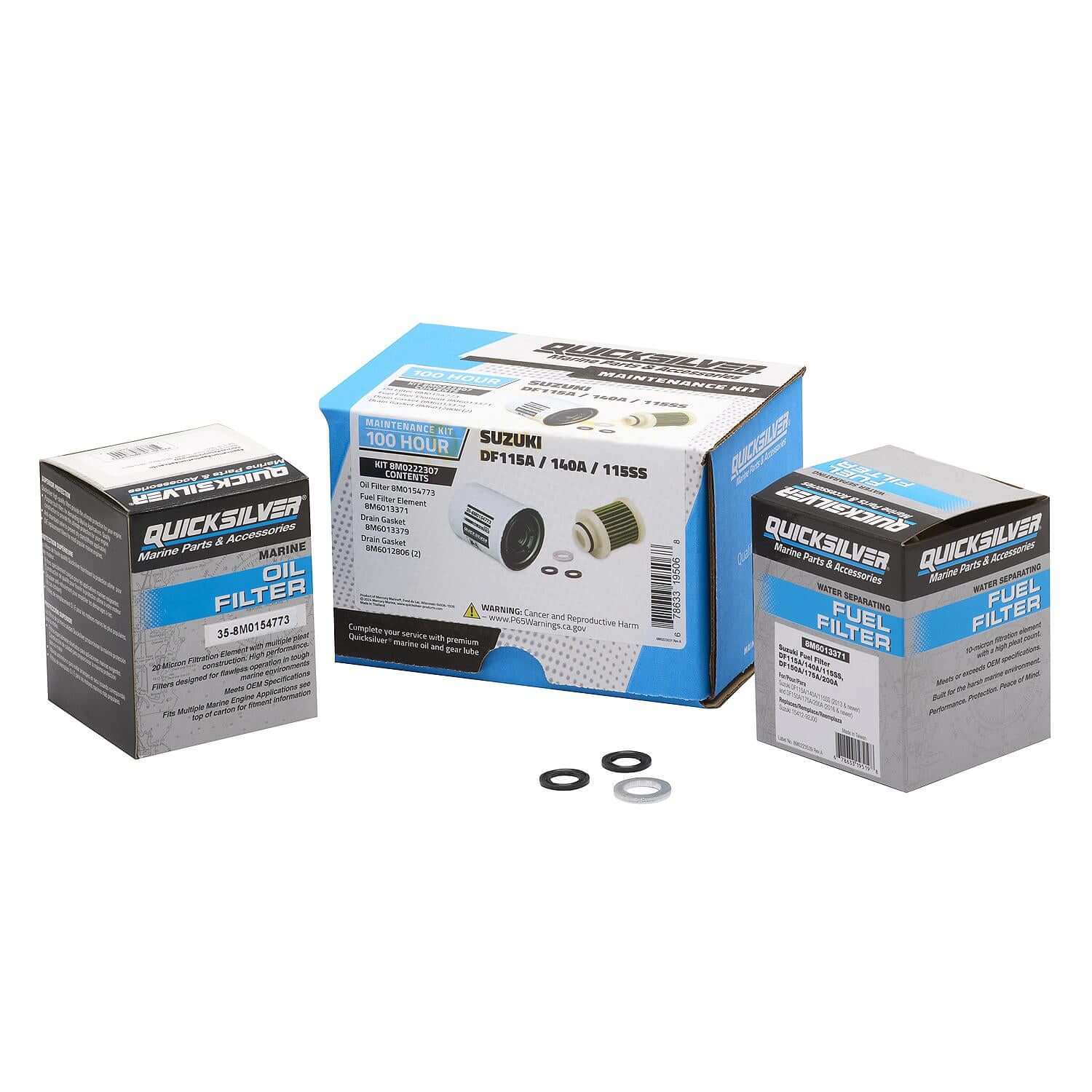 Quicksilver 100 Hour Maintenance Kit Suzuki DF115A/140A/115SS, 8M0222307 - 8M0222307