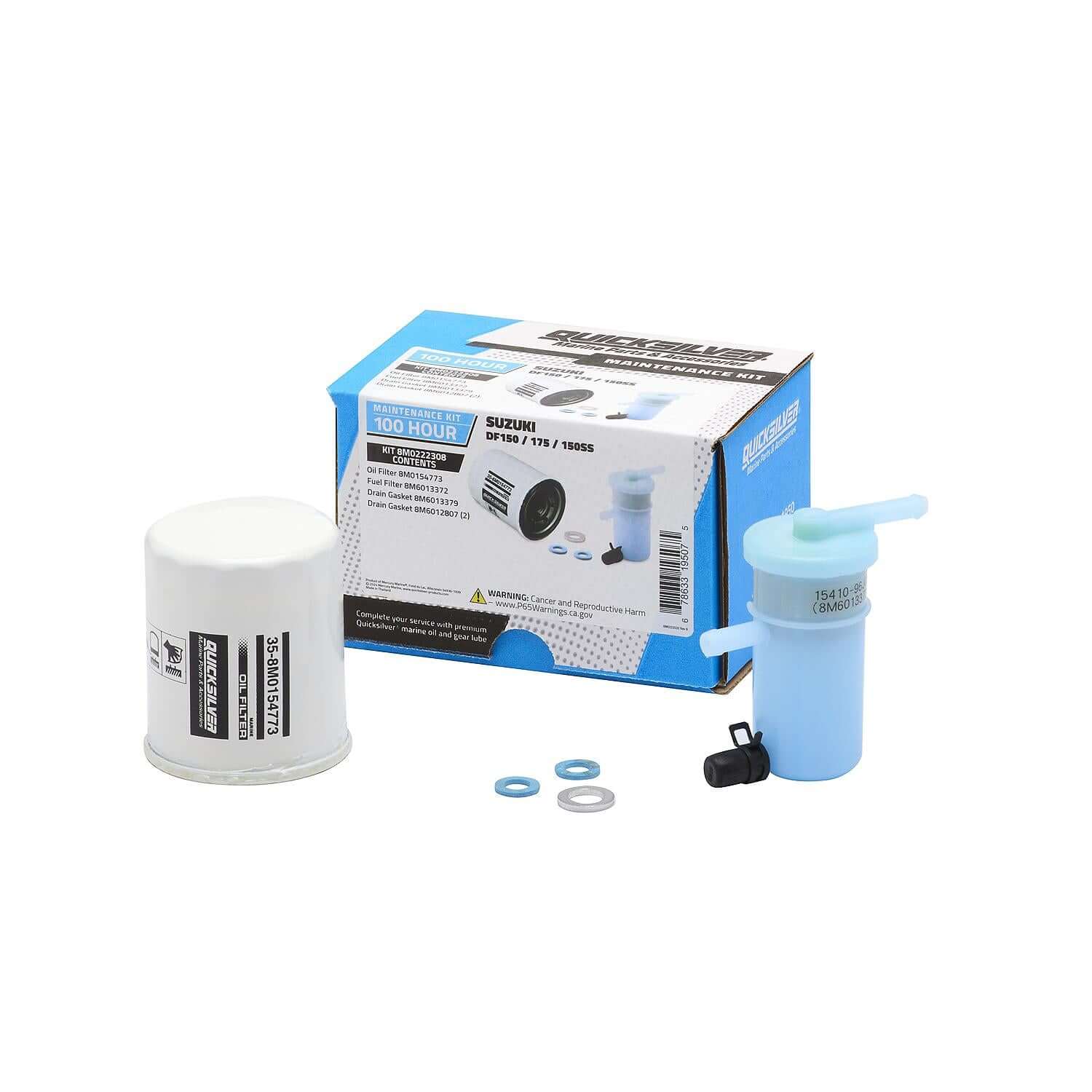 Quicksilver 100 Hour Maintenance Kit Suzuki DF150/175/150SS, 8M0222308 - 8M0222308