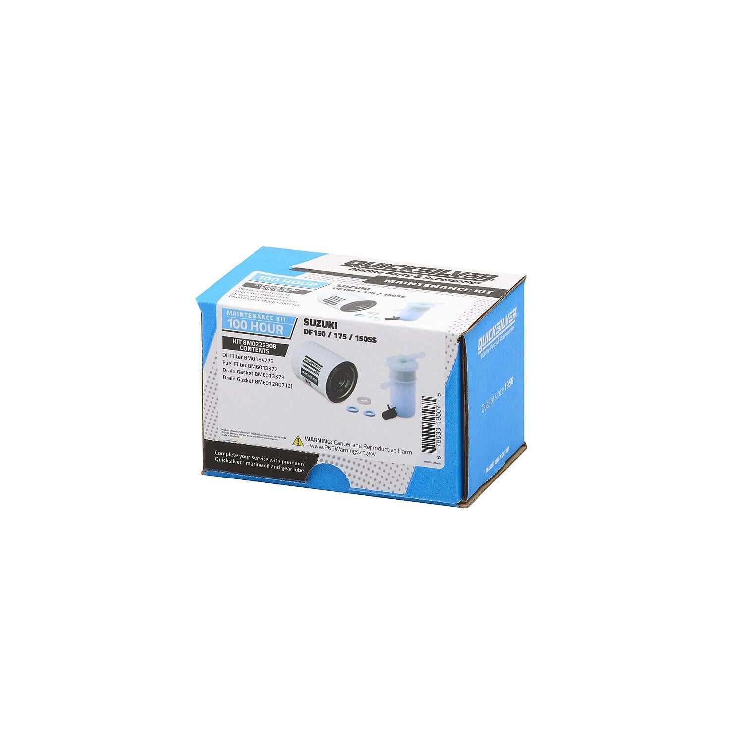 Quicksilver 100 Hour Maintenance Kit Suzuki DF150/175/150SS, 8M0222308 - 8M0222308