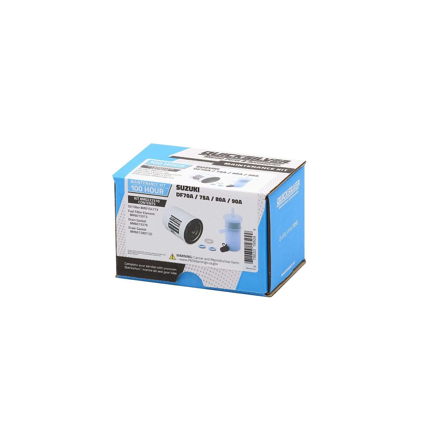 Quicksilver 100 Hour Maintenance Kit Suzuki DF70A/75A/80A/90A, 8M0222310 - 8M0222310
