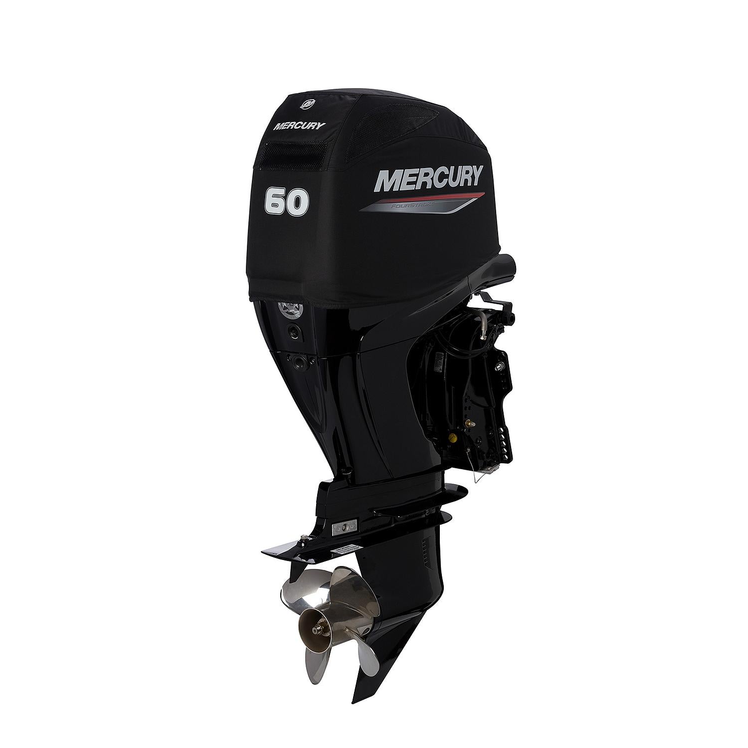 Mercury 60hp FourStroke vented splash cover alternate view