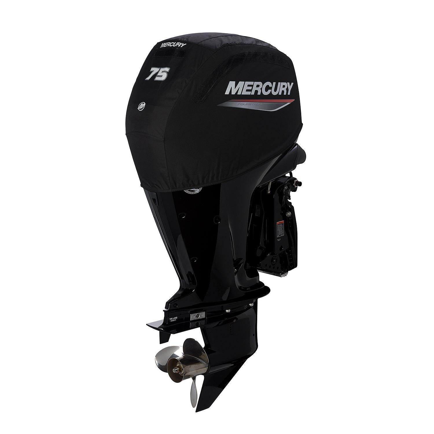 Mercury Marine Vented Splash Cover for 2.1L 75hp FourStroke Outboard Engines, Black, 8M0228505