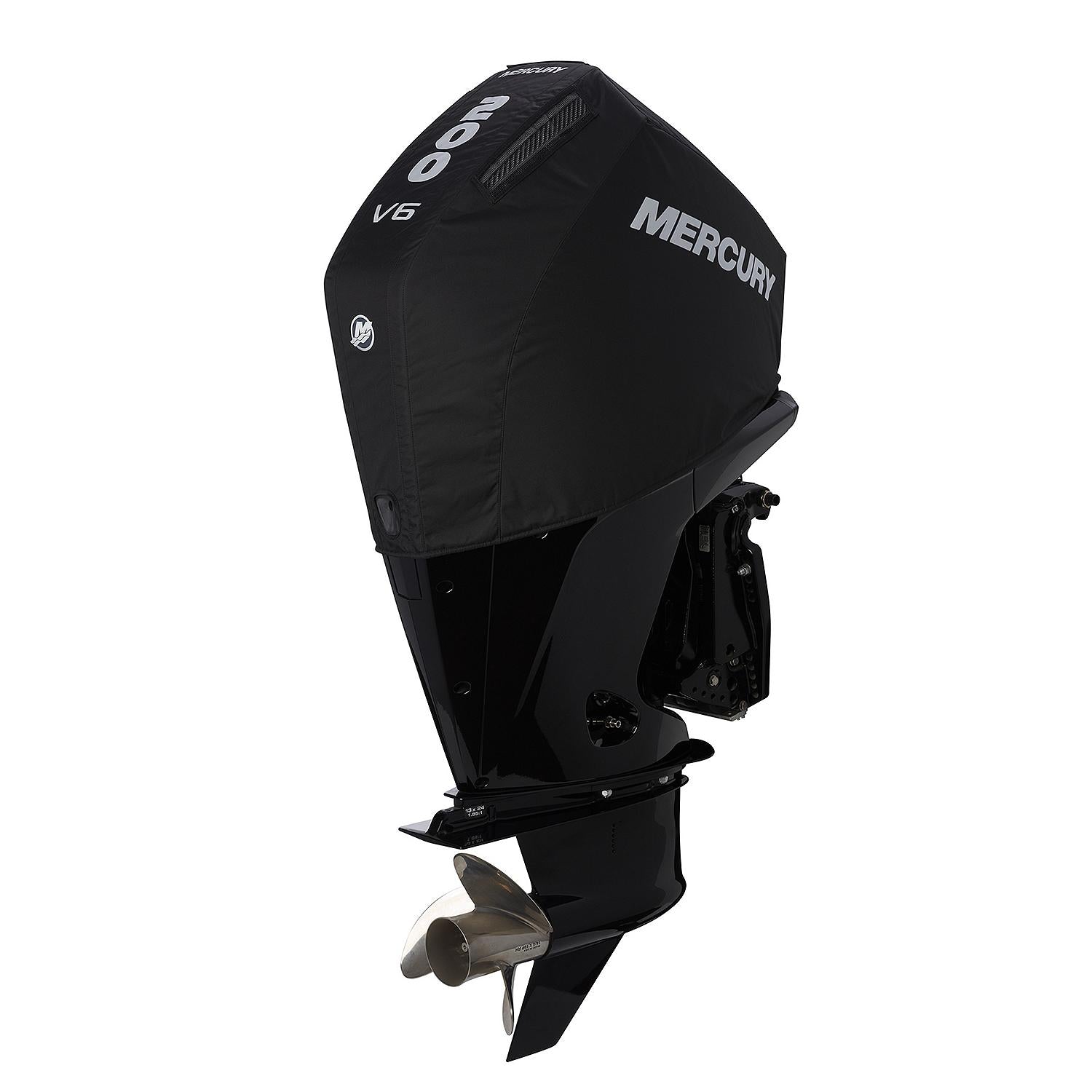 Mercury Marine Vented Splash Cover for 3.4L V6 200hp FourStroke Outboard Engines, Black, 8M0228511