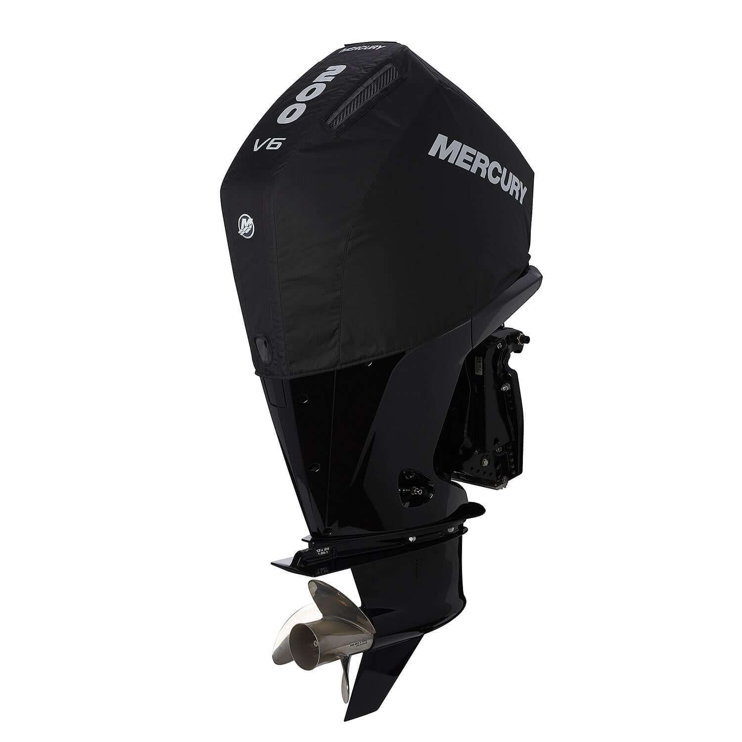 Capot de protection ventilé Mercury Marine pour moteurs hors-bord FourStroke V6 de 3,4 L 200 ch, noir, 8M0228511