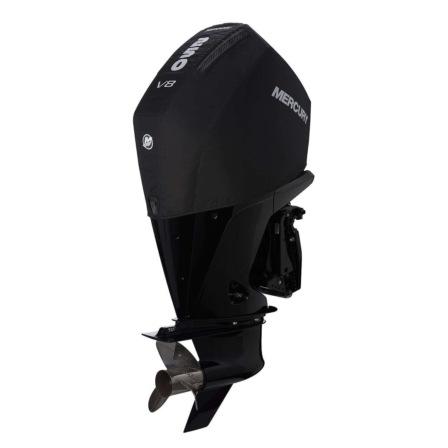 Housse anti-éclaboussures ventilée Mercury Marine pour moteurs hors-bord V8 4.6L 250 CV, noire, 8M0228520