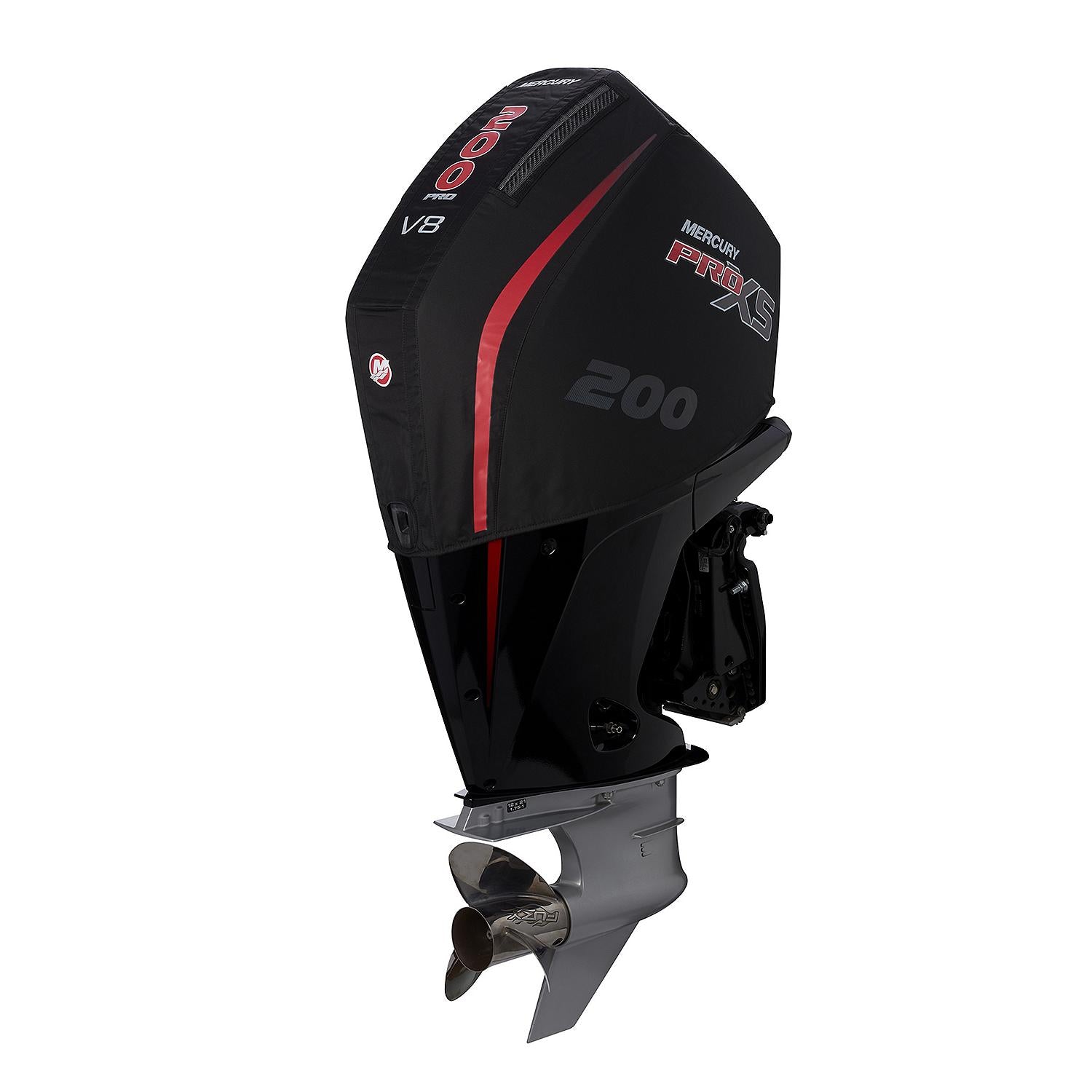Mercury Marine Vented Splash Cover for 4.6L V8 200hp ProXS Outboard Engines, Black, 8M0228533