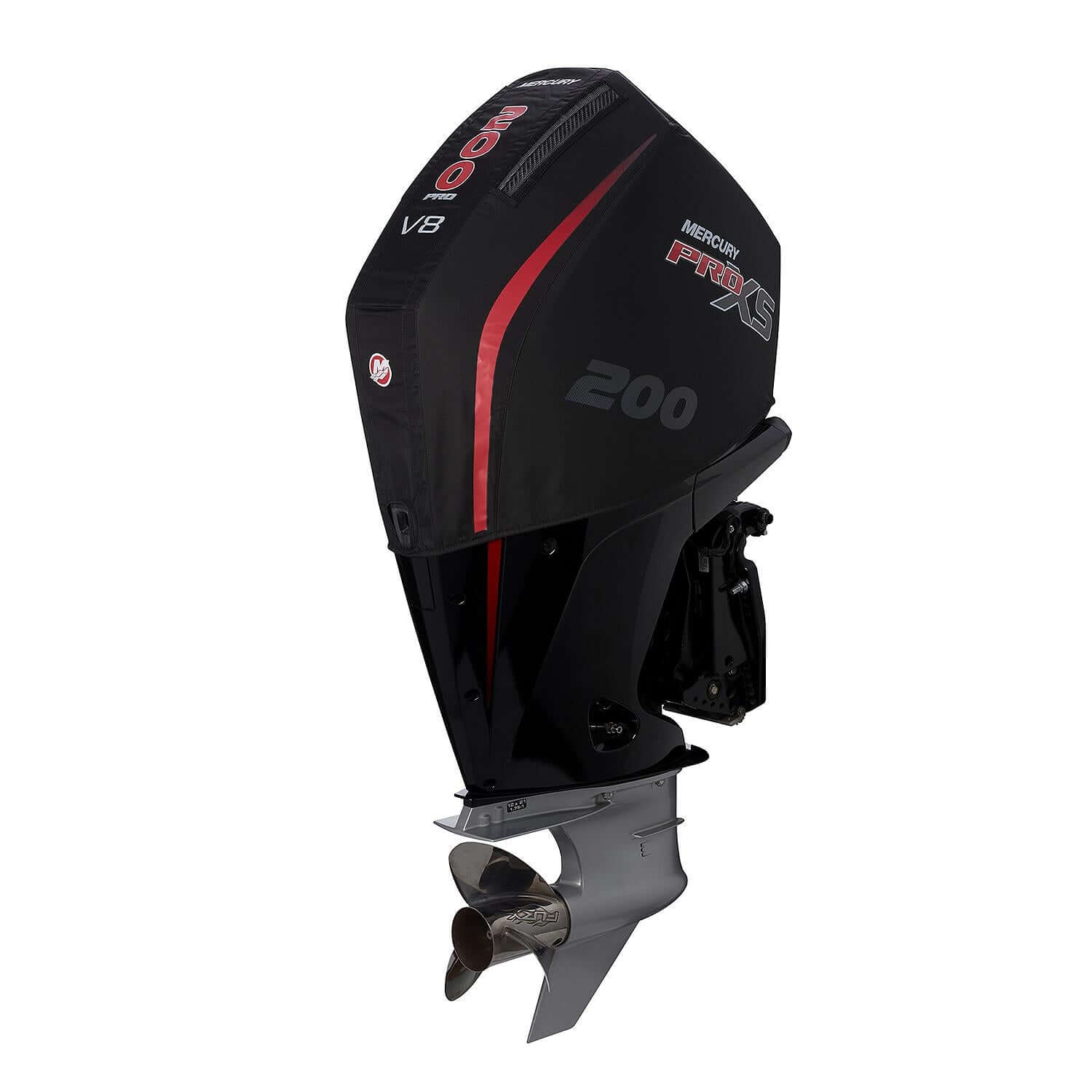Capot anti-éclaboussures ventilé Mercury Marine pour moteurs hors-bord V8 4,6L 200cv ProXS, noir, 8M0228533