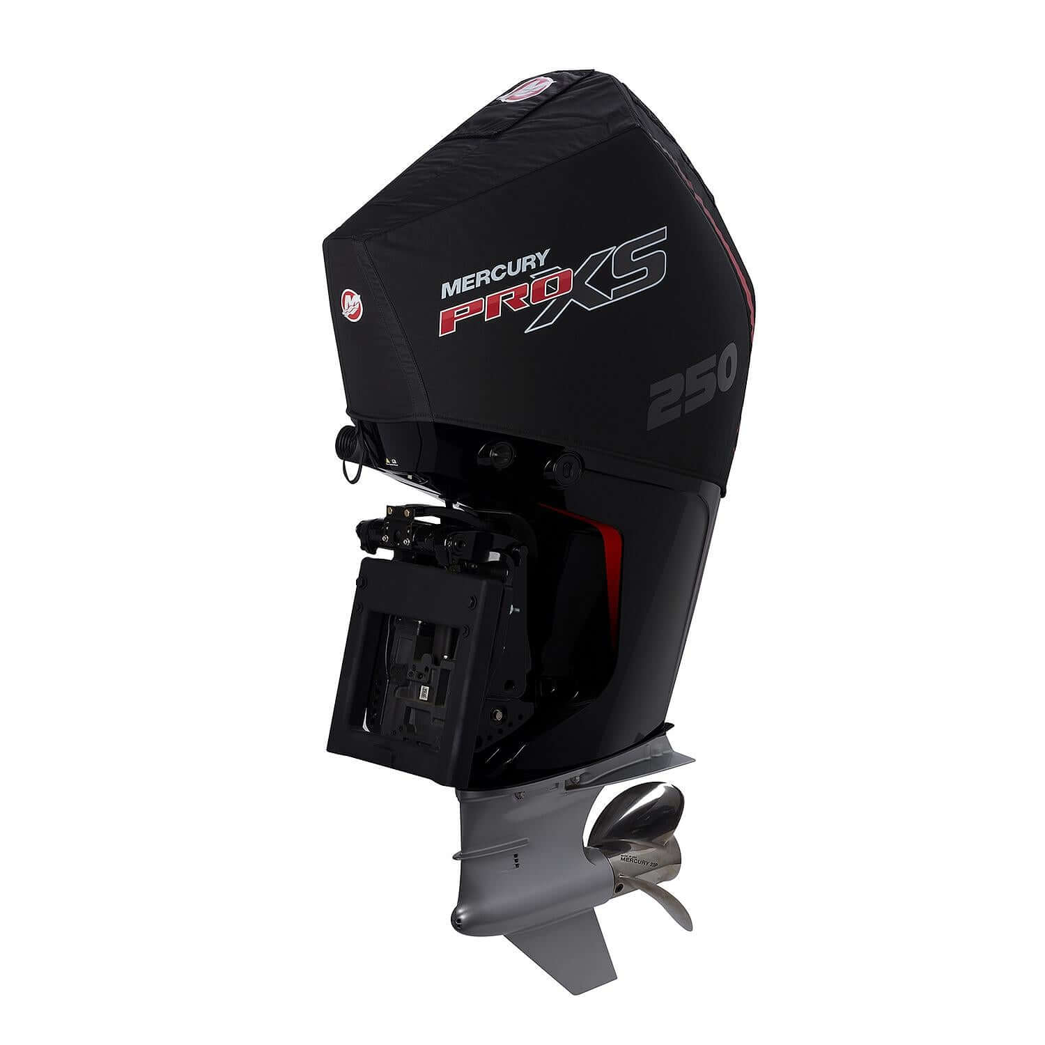 Housse anti-éclaboussures ventilée Mercury Marine pour moteurs hors-bord V8 4,6 L 250 CV Pro XS, noire, 8M0228535