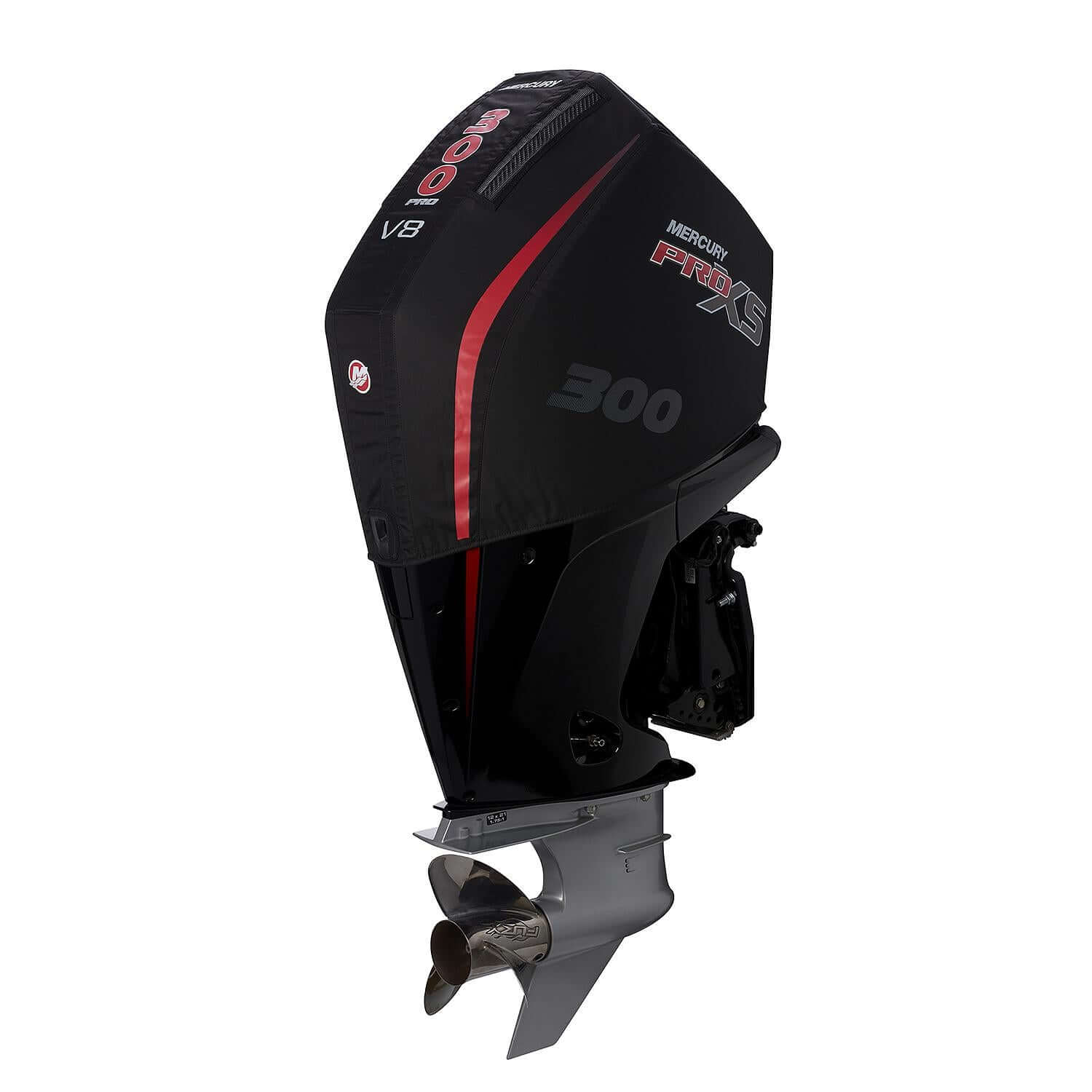 Housse de protection ventilée Mercury Marine pour moteurs hors-bord Pro XS 4.6L V8 300ch, noire, 8M0228536