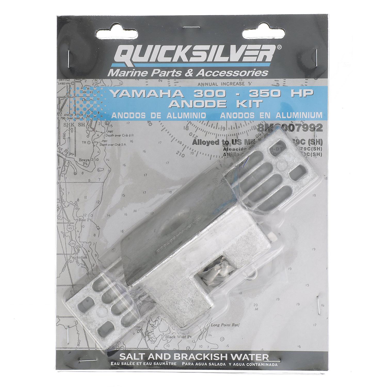 Quicksilver 8M6007992 Aluminum Anode Kit for Yamaha 300-350hp Outboards - 8M6007992