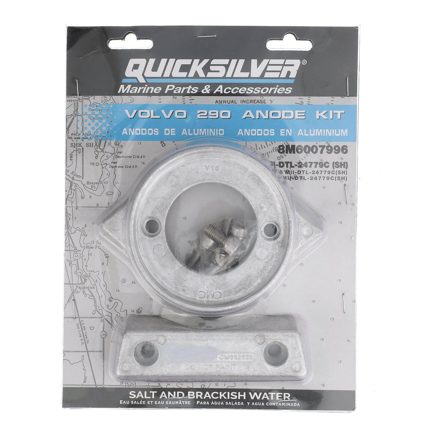 Quicksilver 8M6007996 Aluminum Anode Kit for Volvo 290 Sterndrive - 8M6007996