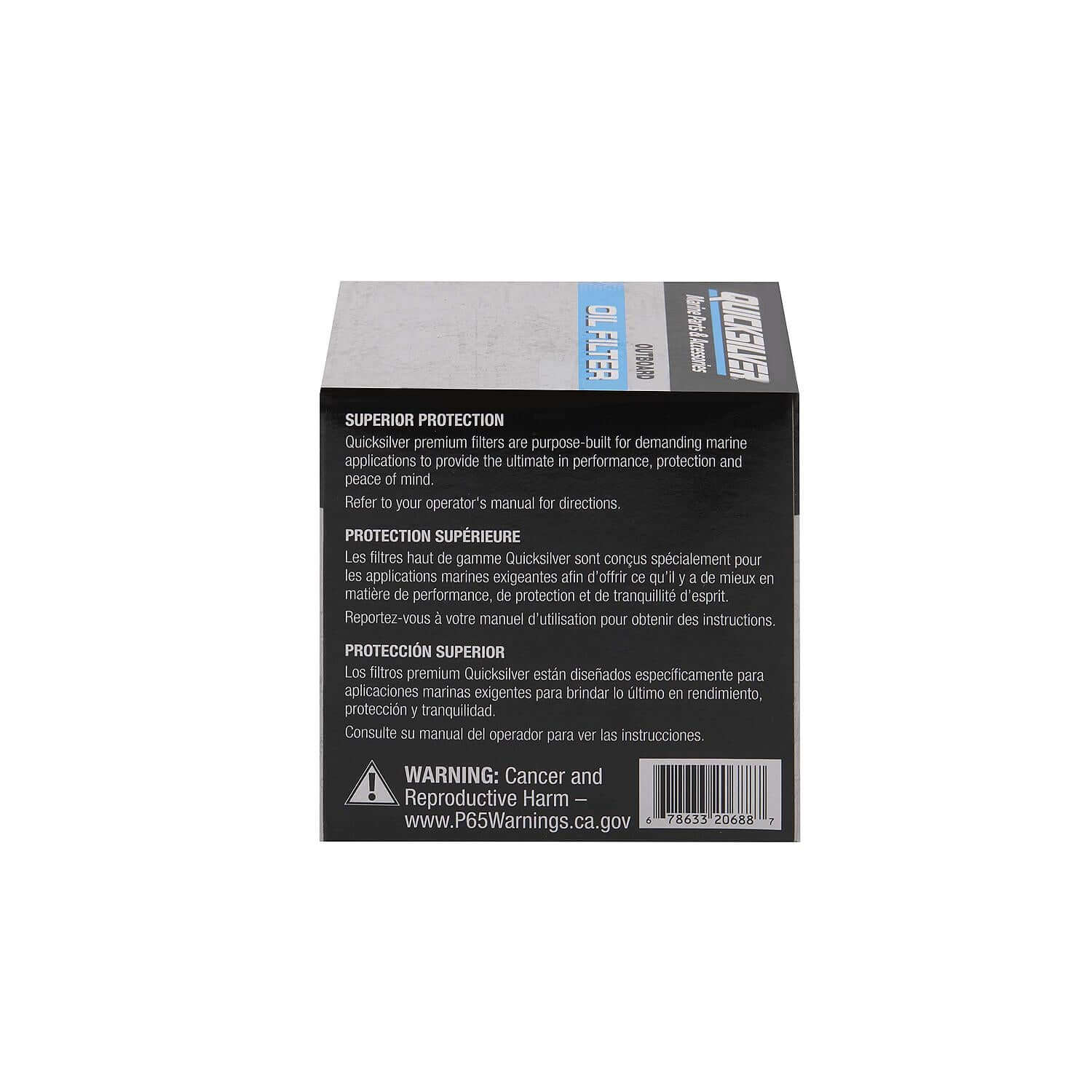 Quicksilver 8M6013851 Oil Filter for Select Johnson, Evinrude and Suzuki 9.9-15hp Outboards