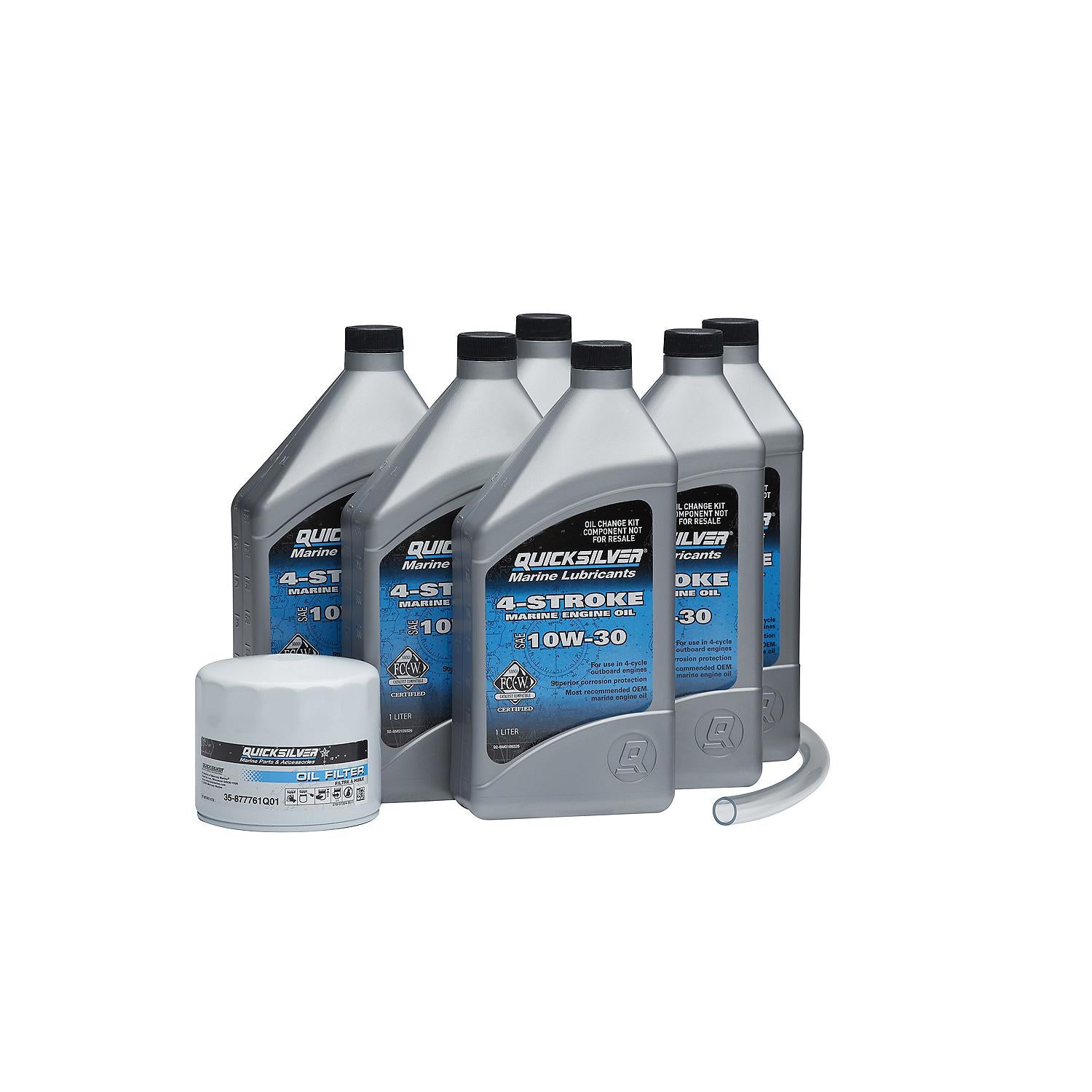 Quicksilver 10W-30 Oil Change Kit for 4-Stroke 150hp Mercury and Mariner outboards - 8M0107513
