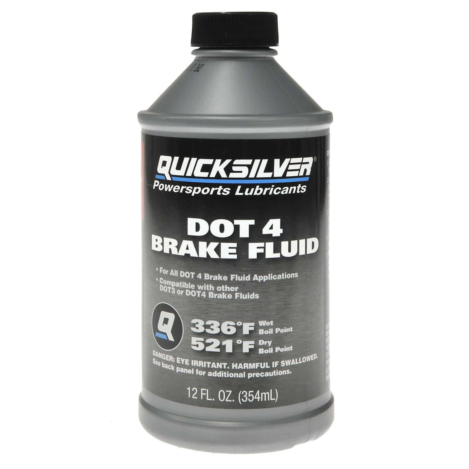 Quicksilver DOT 4 Brake Fluid for Marine, Automotive and Powersports Brake Systems, 12oz - 8M0128415