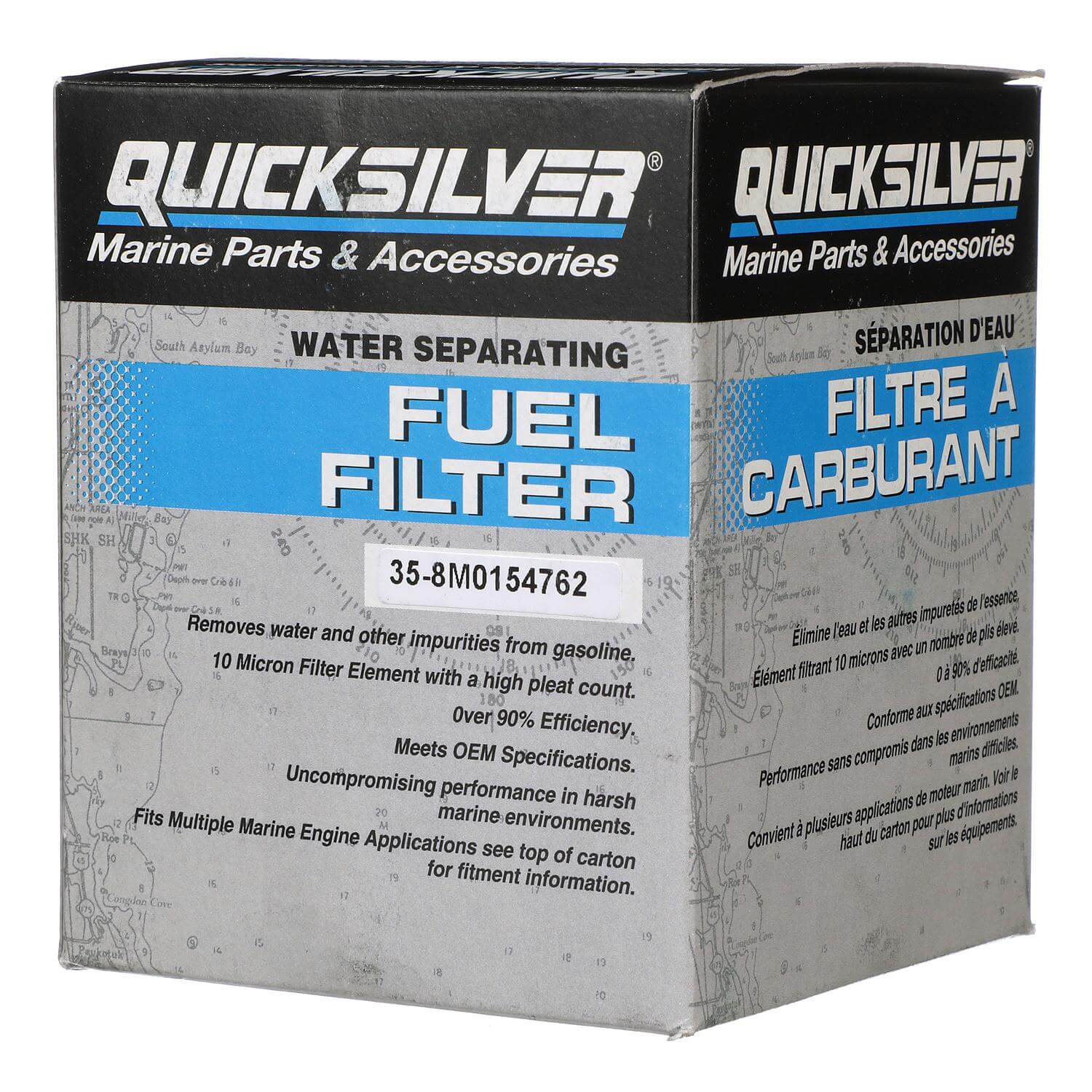 Quicksilver 8M0154762 Water Separating Fuel Filter for Various Marine Engines