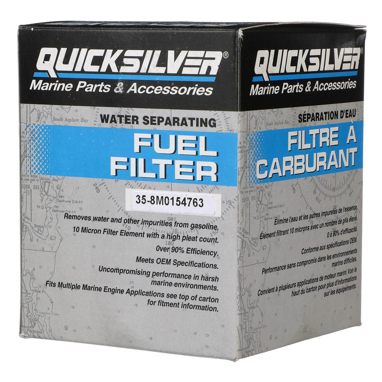 Quicksilver 8M0154763 Water Separating Fuel Filter for Select Johnson and Evinrude 250/300hp Outboards