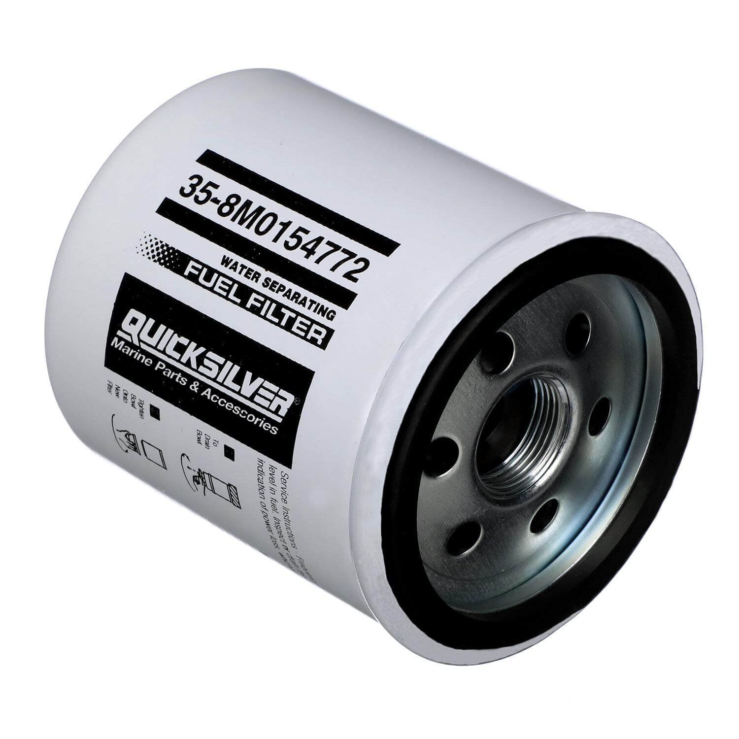 Quicksilver 8M0154772 Water Separating Fuel Filter for Select Johnson and Evinrude Outboards