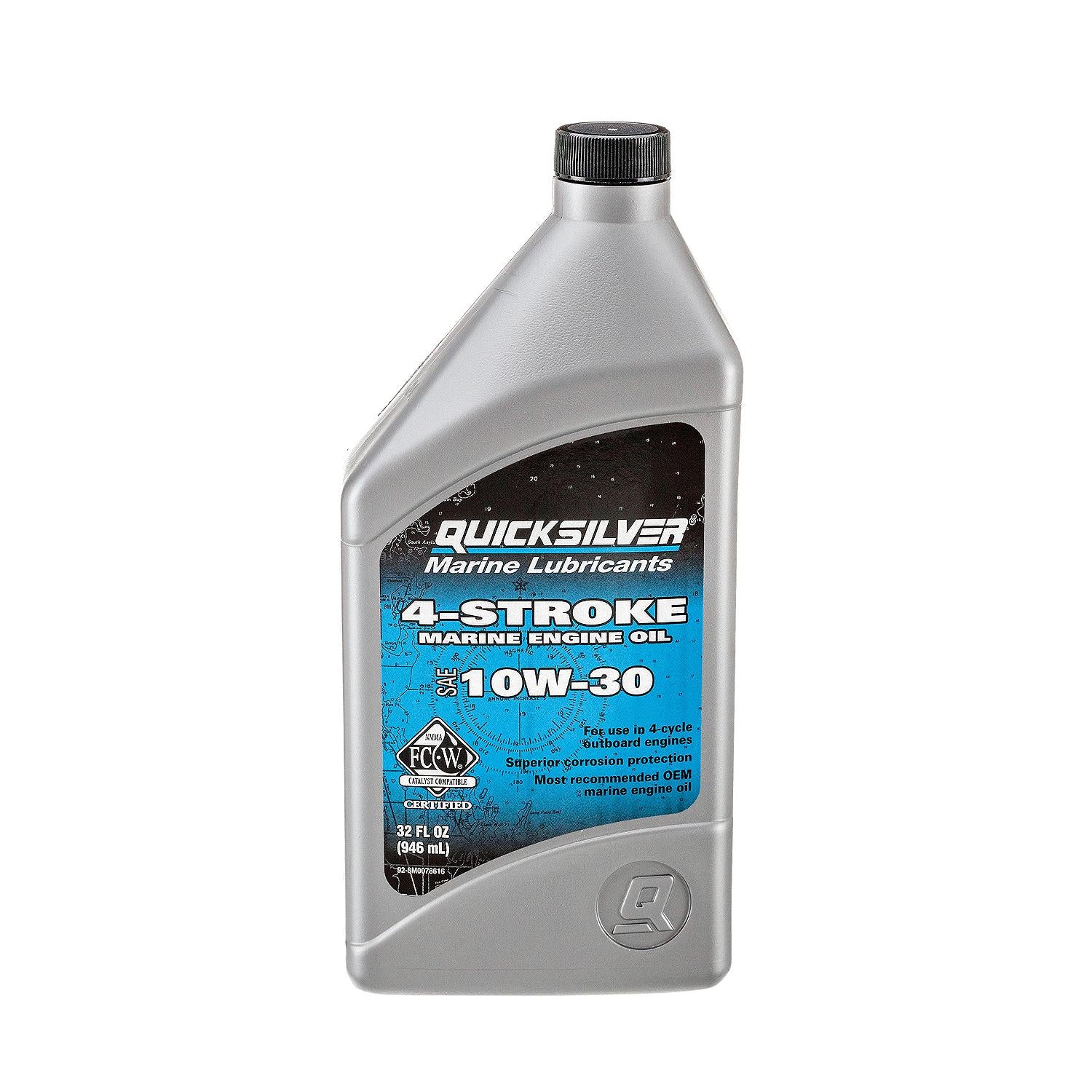 Quicksilver 10W-30 4-Stroke Oil Change Kit for Yamaha Outboard Engines F75-F115 - 8M0162422
