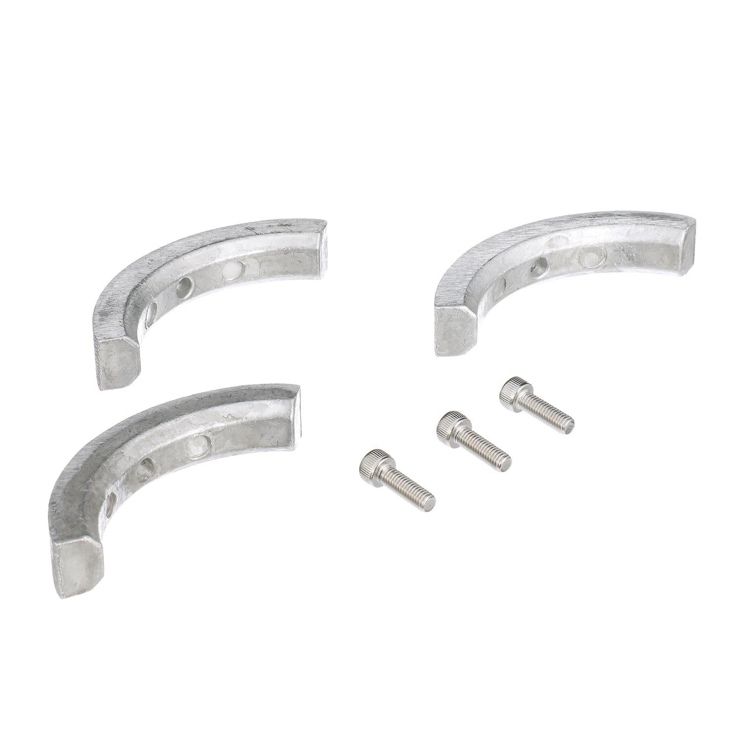 Quicksilver 8M6008002 Aluminum Anode 3-Piece Kit for Volvo Sterndrives - 8M6008002