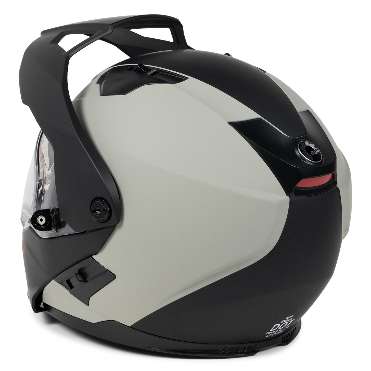 Ski-Doo Exome Sport Heated Helmet 929037 in Charcoal Grey, back view