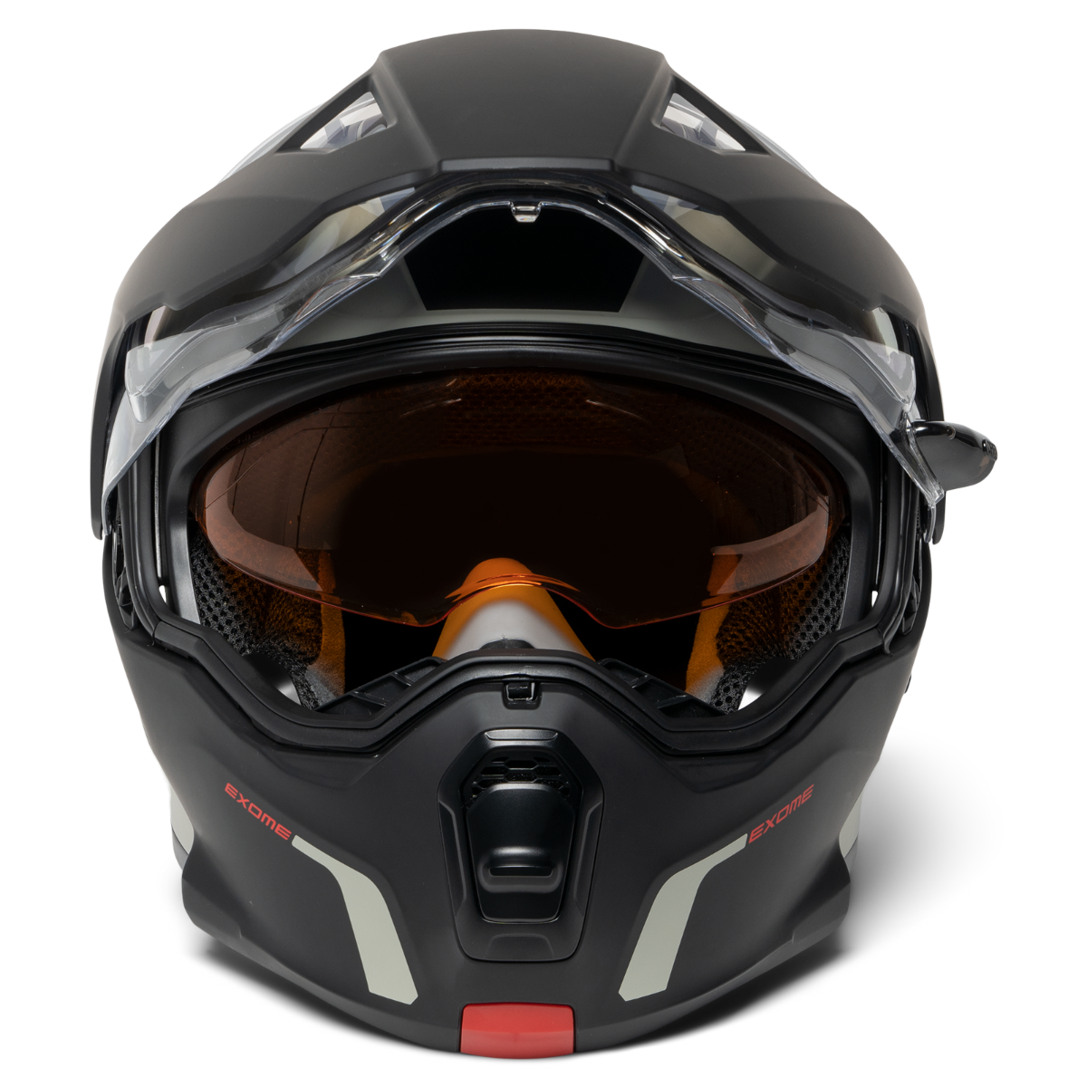 Ski-Doo Exome Sport Heated Helmet 929037 in Charcoal Grey, front view