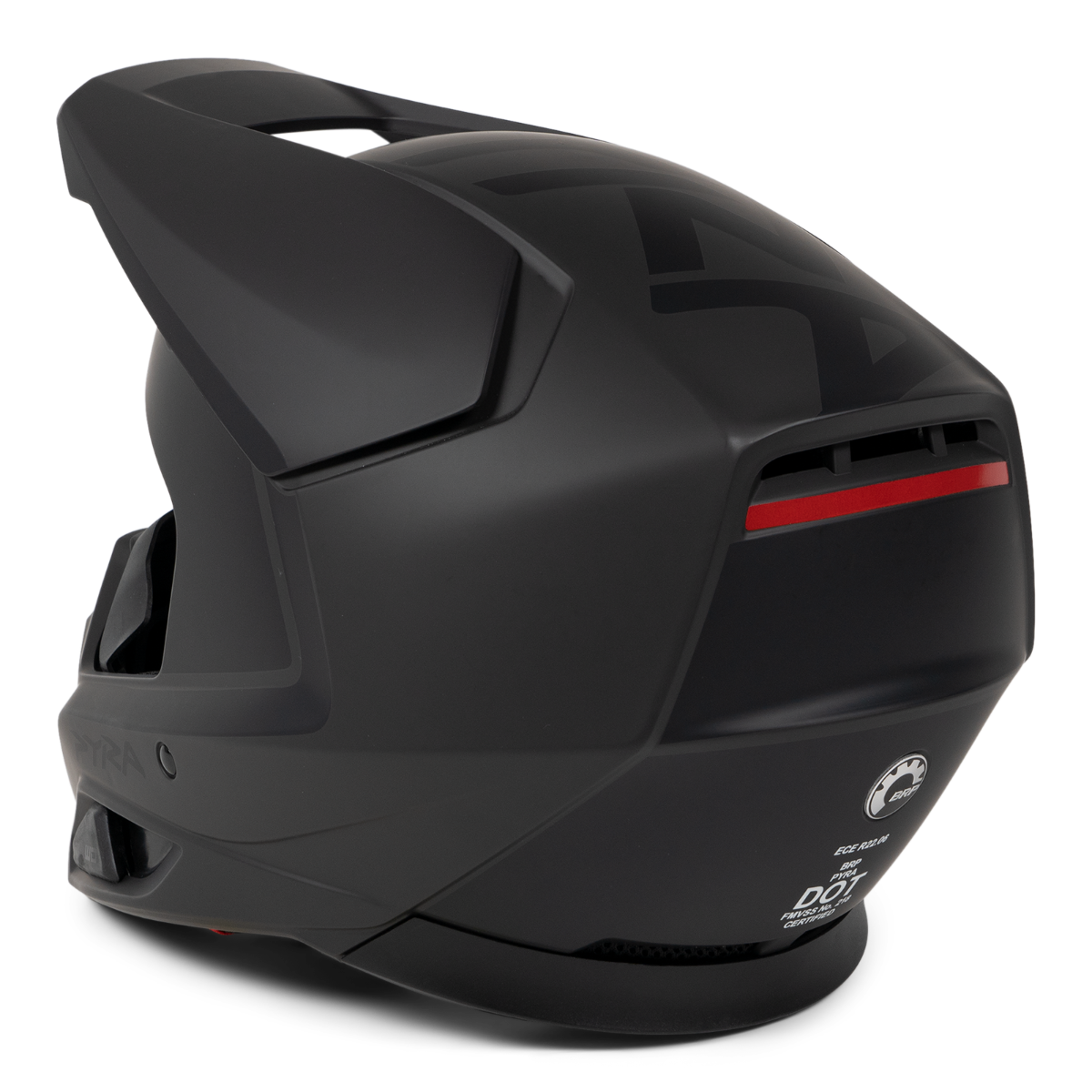 Ski-Doo Pyra Ultra-Light Helmet 929041 in Charcoal Grey, back view