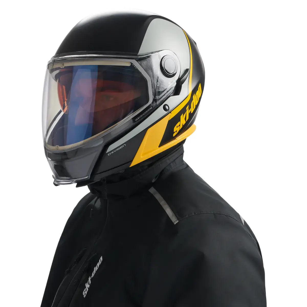 Ski-Doo Logo Oxygen Heated Helmet with Electric Visor (DOT)