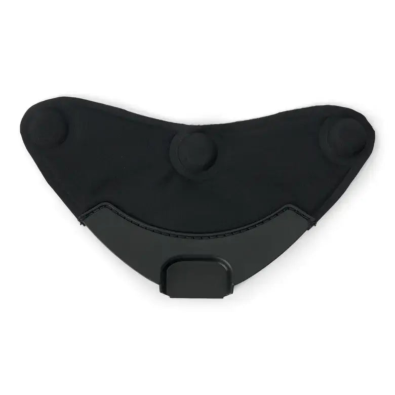 Winter chin curtain on white background