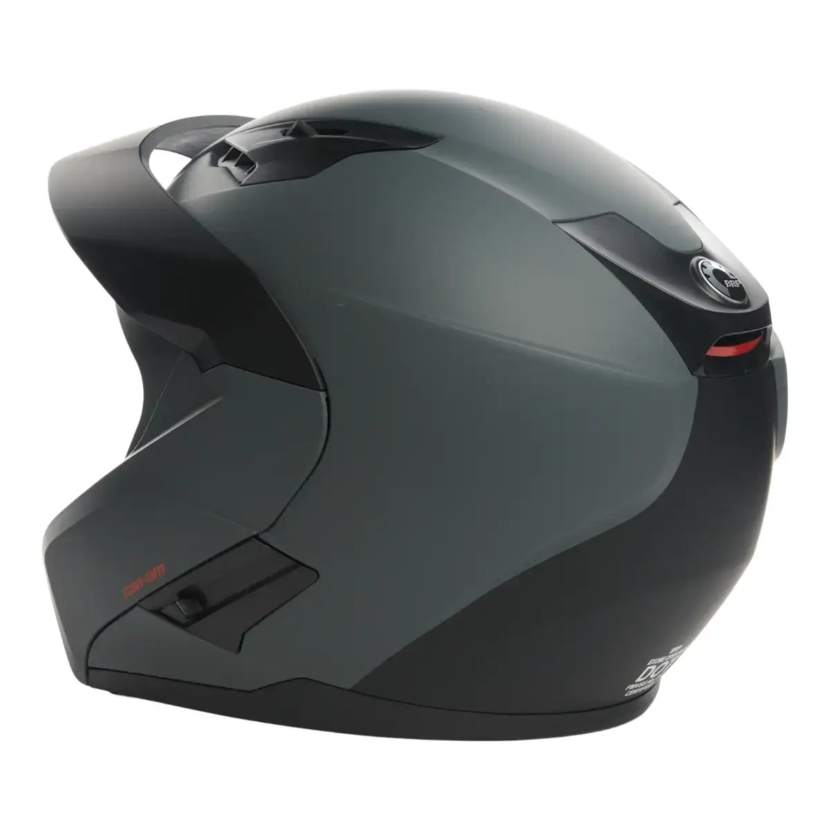 Black motorcycle helmet on a white background