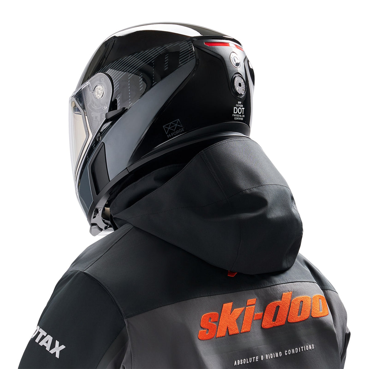 Ski-Doo Unisex Oxygen Flow Helmet (DOT) in Grey 929187, alternate view 1