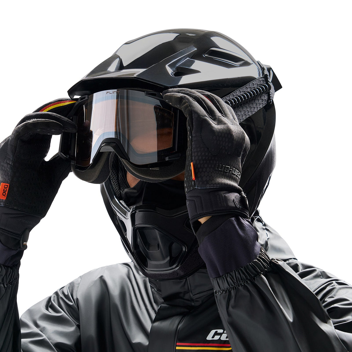 Ski-Doo Flint Winter Magnetic Face Mask, Black, 9400080090, alternate view 2