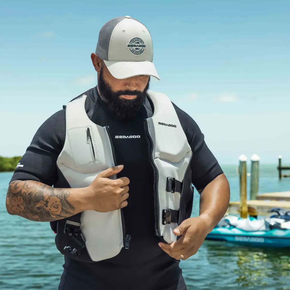 Gilet de sauvetage unisexe Sea-Doo Wave Grip PFD - Gilet de sécurité nautique haute adhérence, 960009