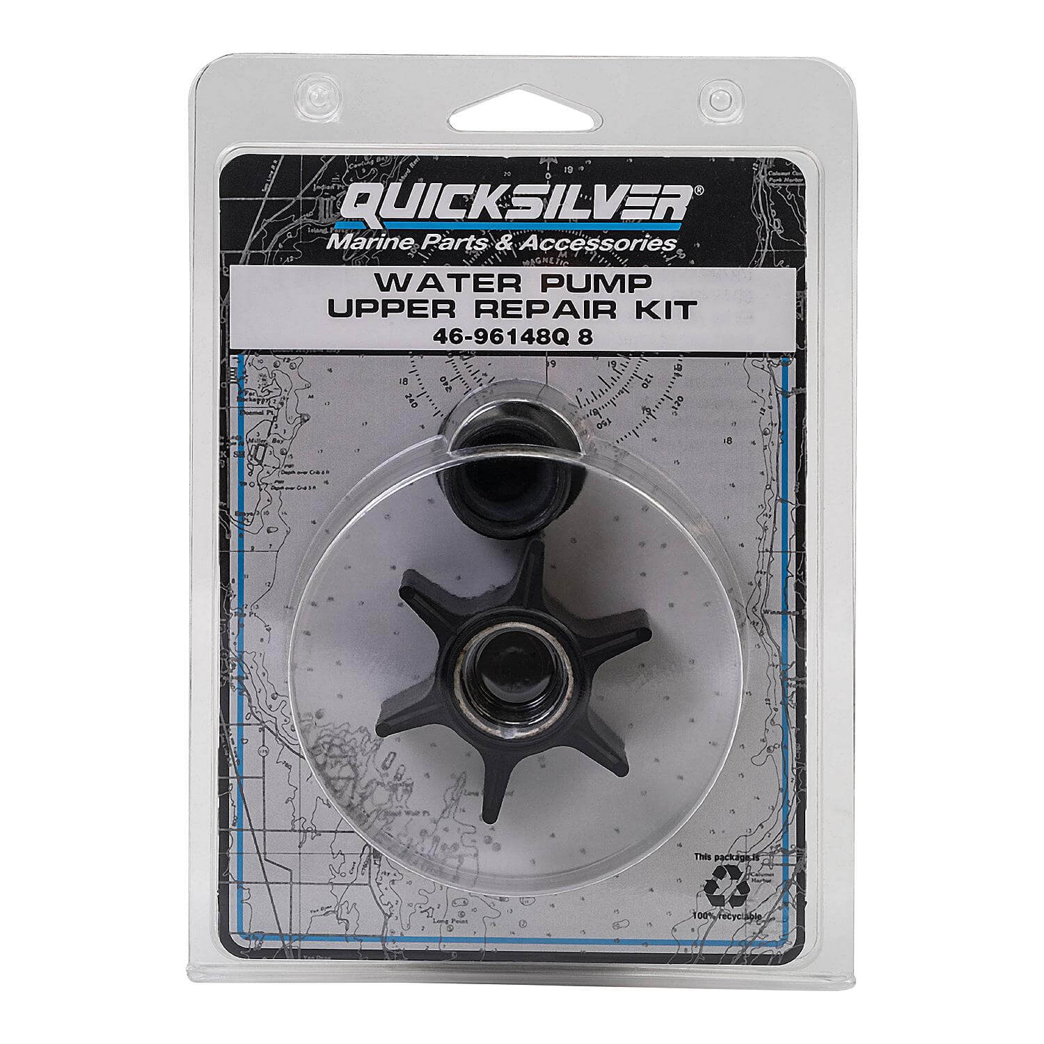 Kit de réparation de pompe à eau Quicksilver pour certains moteurs hors-bord Mercury ou Mariner et les moteurs sterndrive MerCruiser - 96148Q8