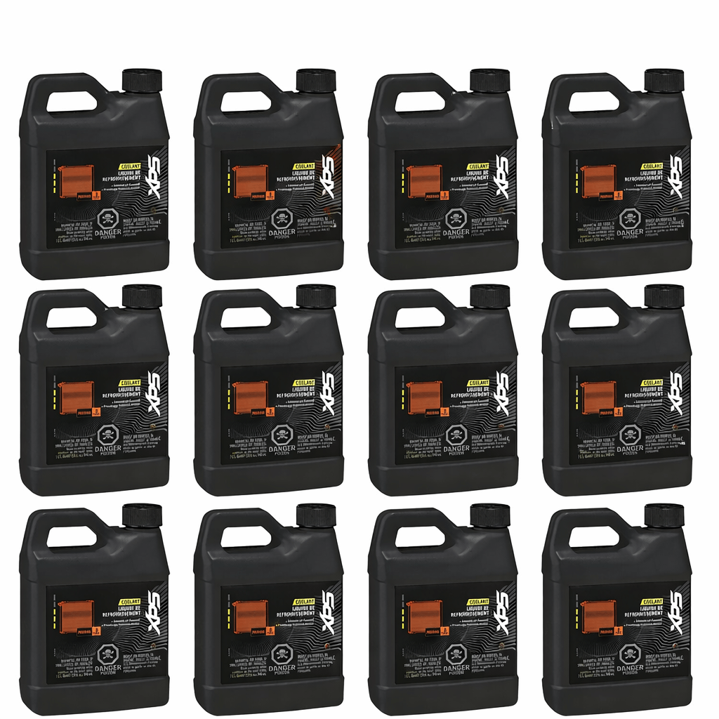 XPS Extended Life Pre-Mixed Coolant Red FULL CASE 12 UNITS (1 QT/0.946 L) Long-Life Antifreeze for BRP Vehicles, 9779150