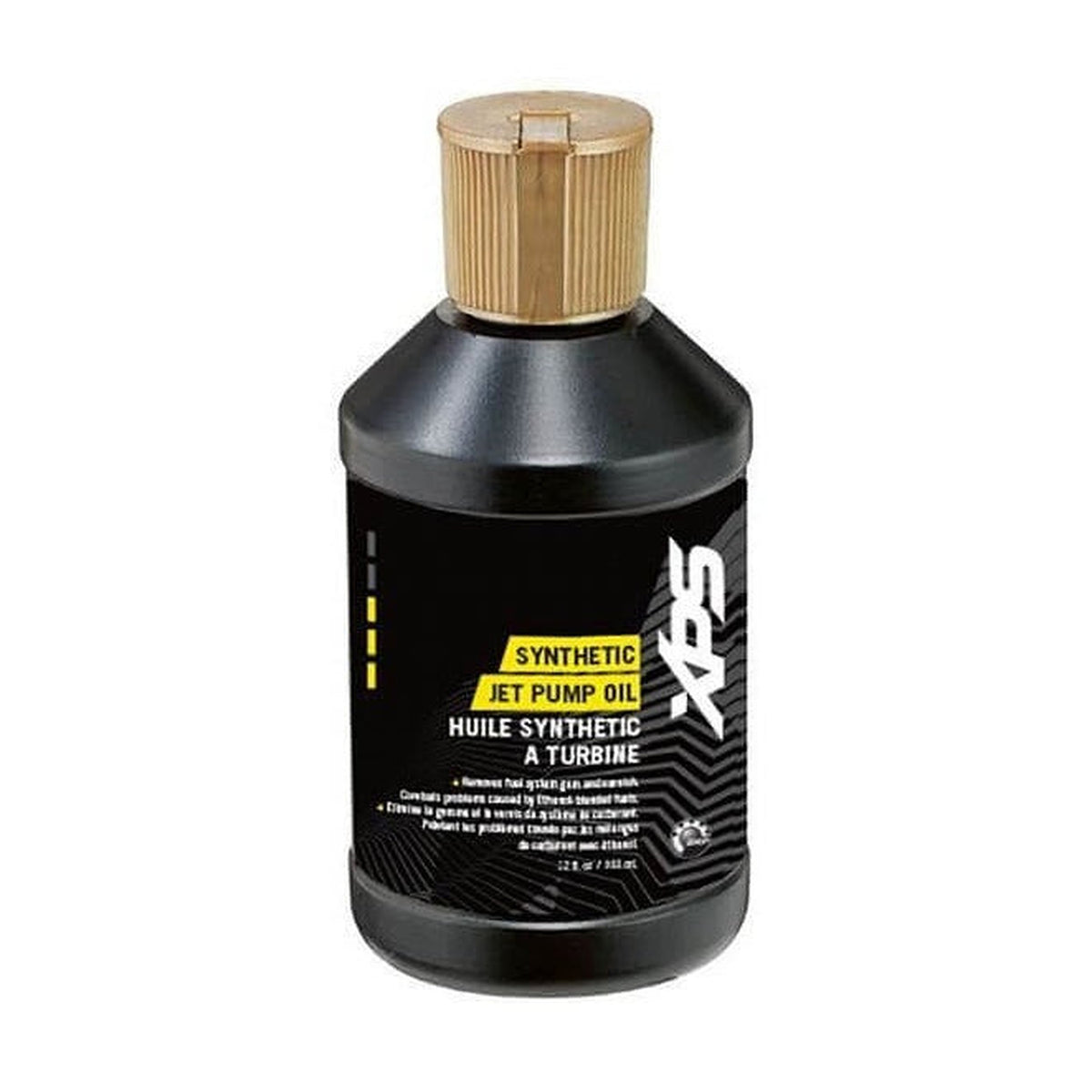 XPS Sea-Doo synthetic jet pump oil bottle 6 fl oz black label with tan cap