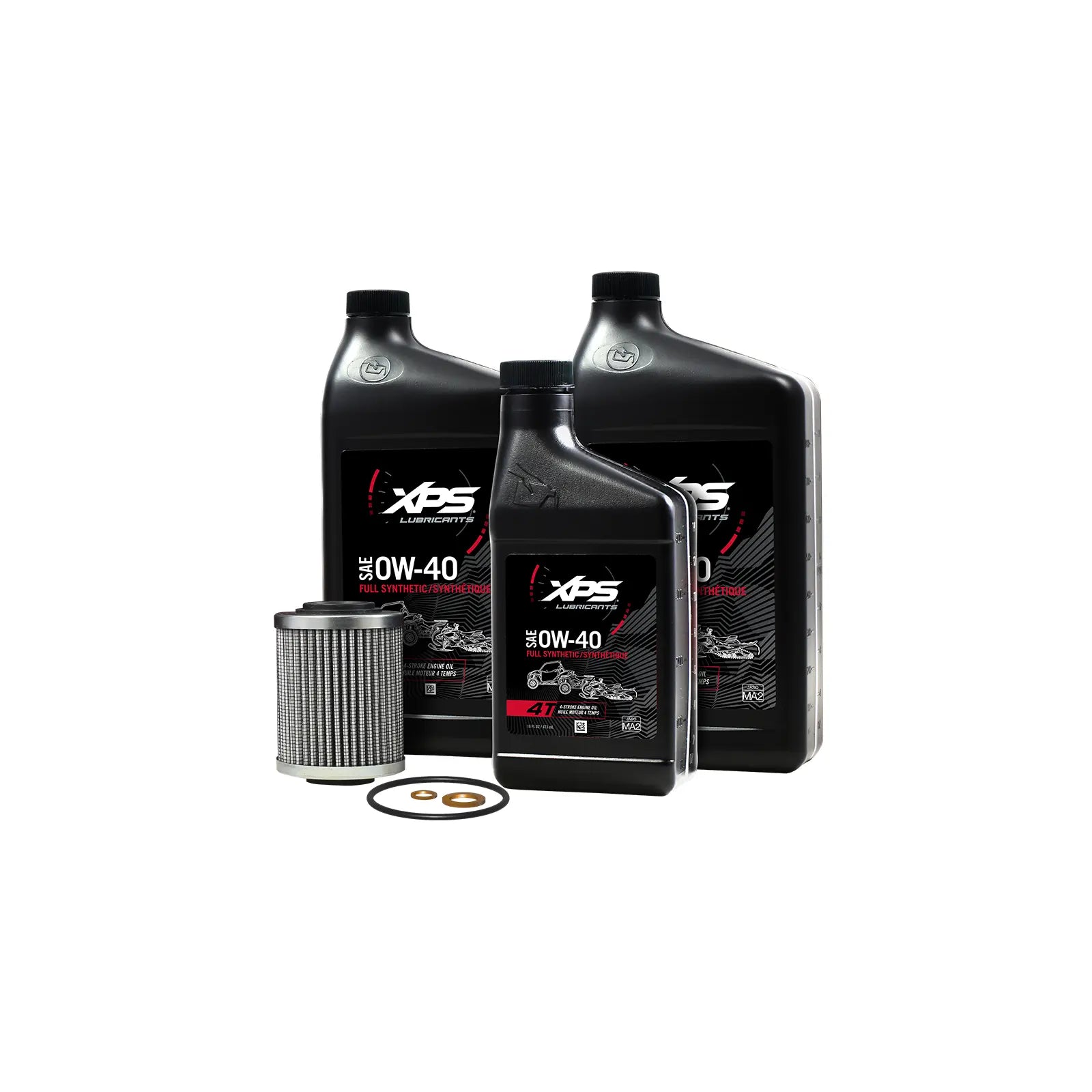 XPS Ski-Doo 4T 0W-40 Synthetic Oil Change Kit For Rotax 600 ACE Engine, 9779253