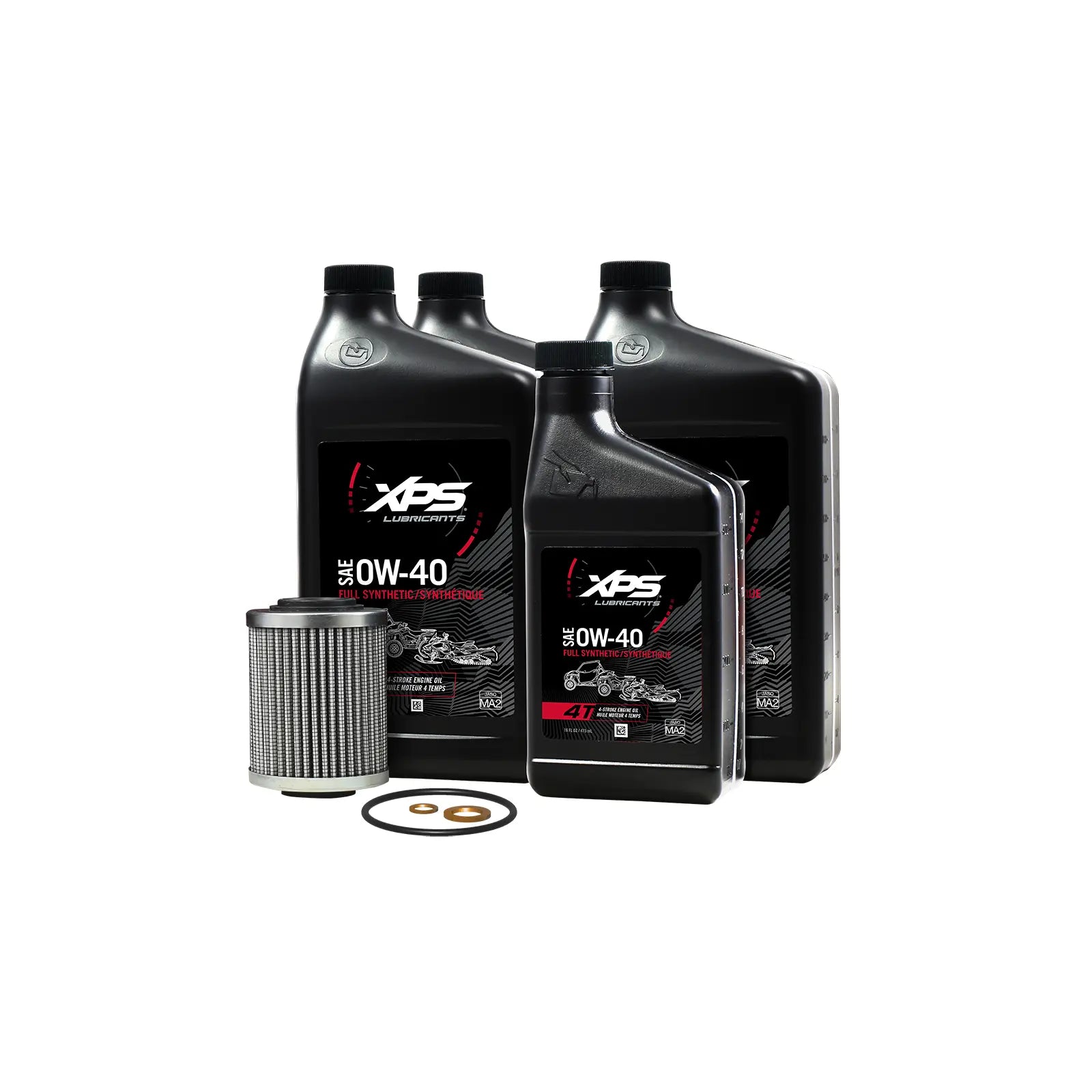 XPS Ski-Doo 4T 0W-40 Synthetic Oil Change Kit For Rotax 900 Ace Engine, 9779254