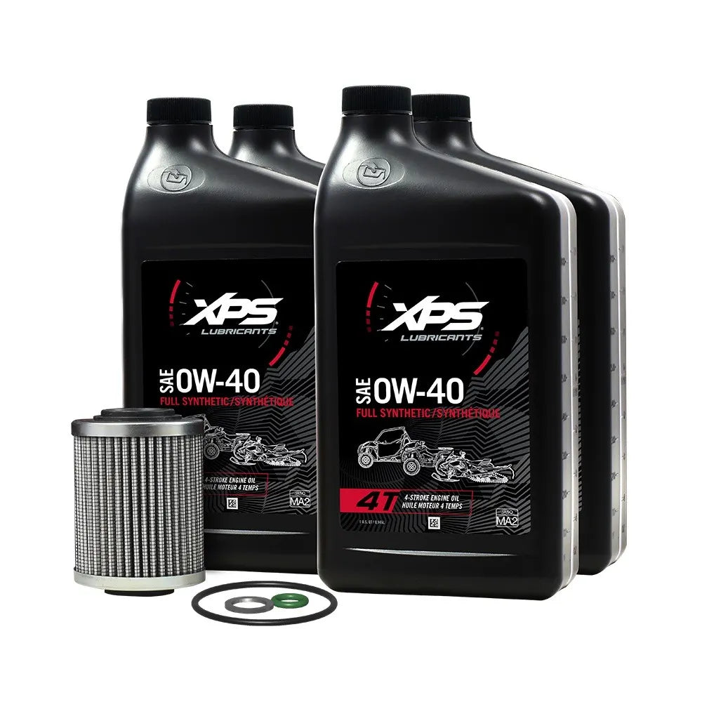 XPS Ski-Doo 4T 0W-40 Synthetic Oil Change Kit For Rotax 1200 4-tec Engine, 9779255
