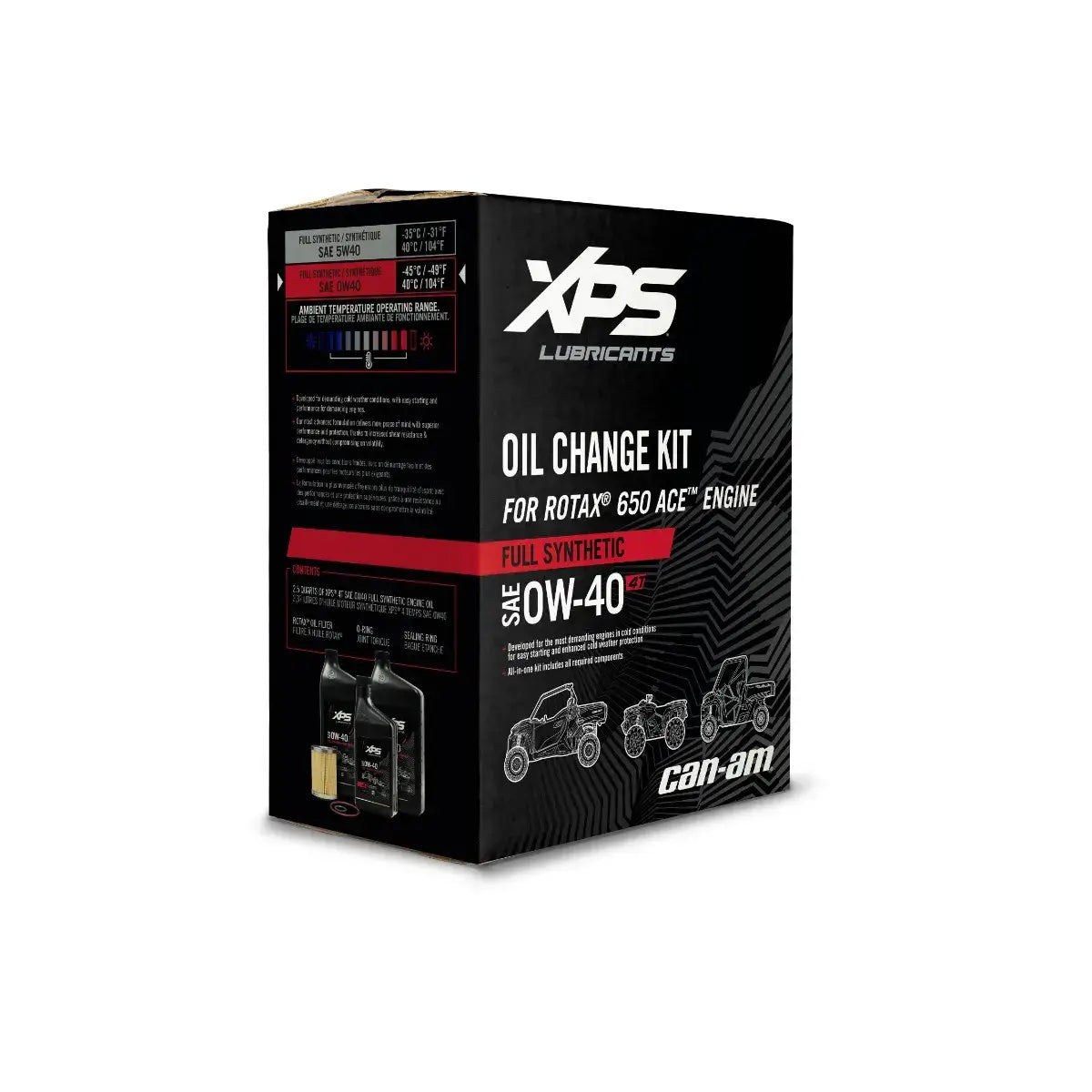 XPS Can-Am Oil Change Kit 4T 0W40 Synthetic ACE 650 CC Single Cylinder, 9779481
