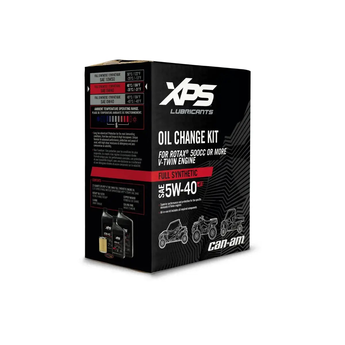 XPS Can-am 4T 5W-40 Full Synthetic Oil Change Kit for Rotax 500 cc or more V-Twin engine, 9779488
