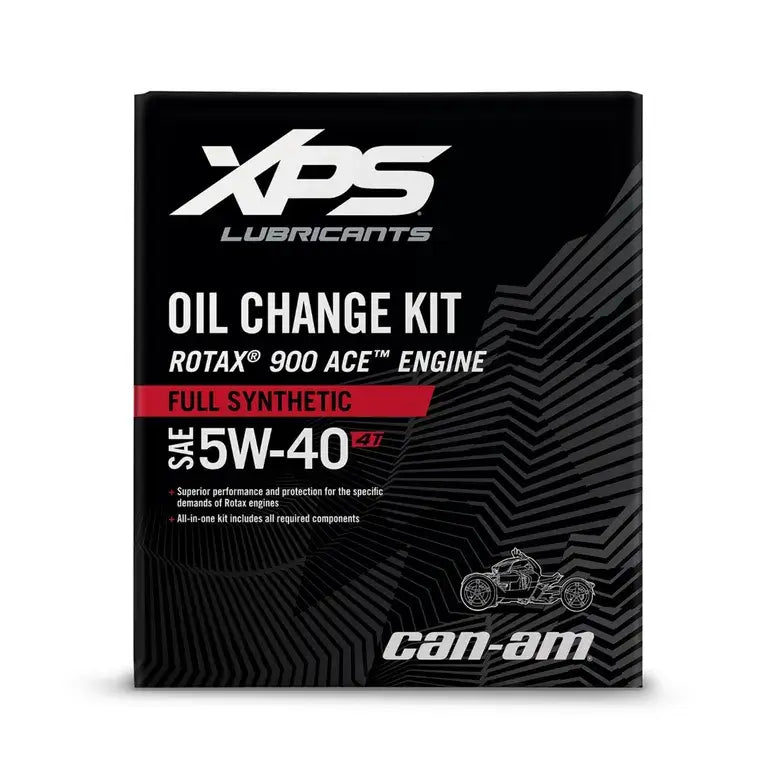 XPS Lubricants oil change kit for Can-Am Rotax 900 ACE engine on a white background