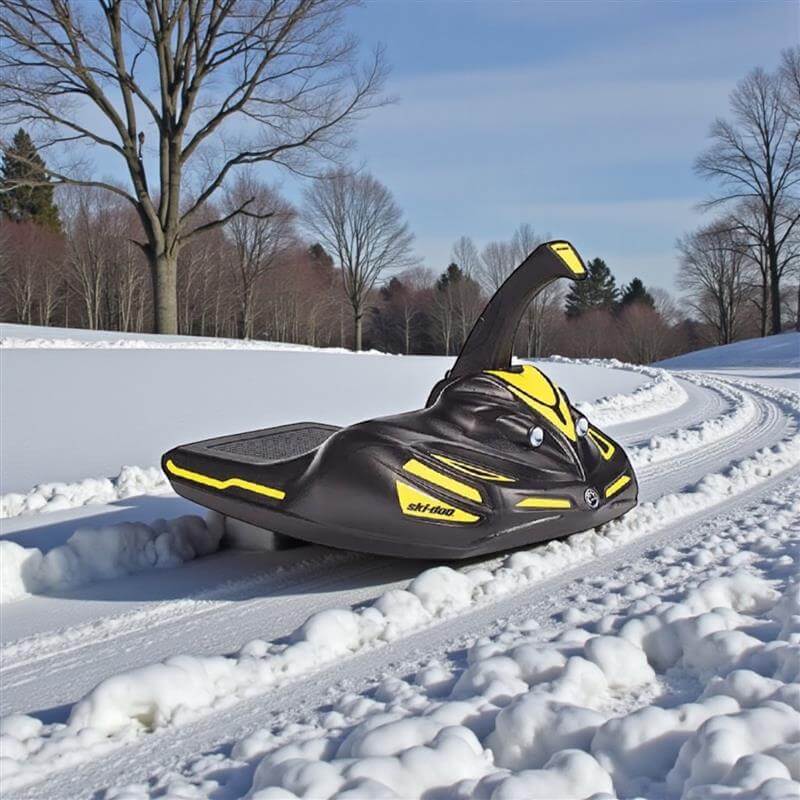 Ski-Doo Mini Snow Sled – Lightweight Kids Winter Sled, Feet-First Design, Durable Plastic, B106800000 | CLEARANCE