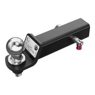 Tow hitch ball mount on a white background