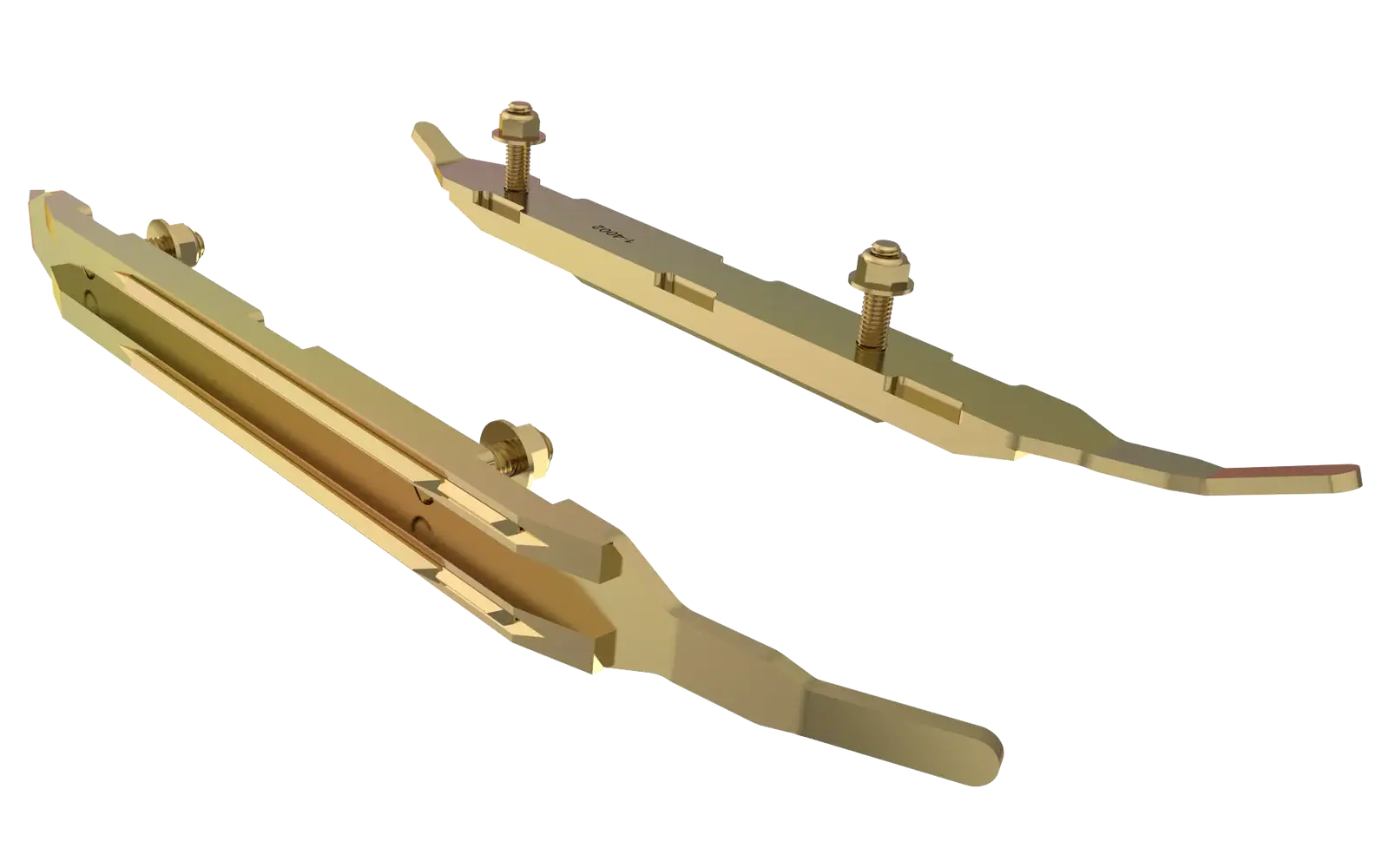 Qualipieces Polaris aluminum support pieces on transparent background