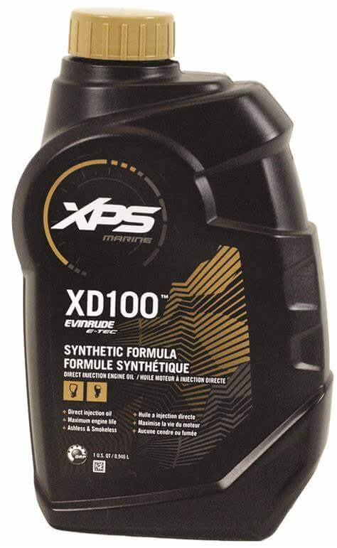XPS synthetic formula oil container on a white background