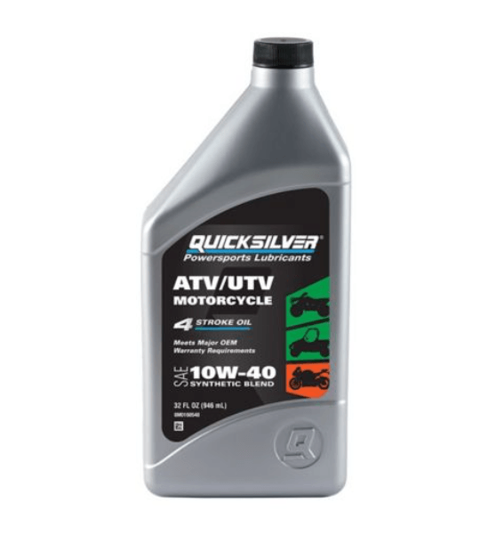 Quicksilver 8M0160548 10W-40 Synthetic Blend ATV/UTV/Motorcycle Oil, 1 Quart
