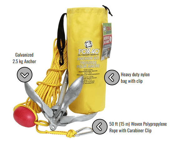 FOX-40 Personal Watercraft Anchor Kit 2.5 KG