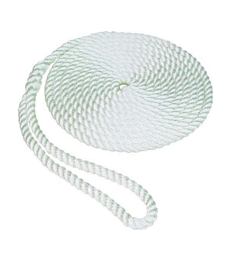 Unicord Premium Double Braided White Dockline 3/8 X 15' for Marine - 458318