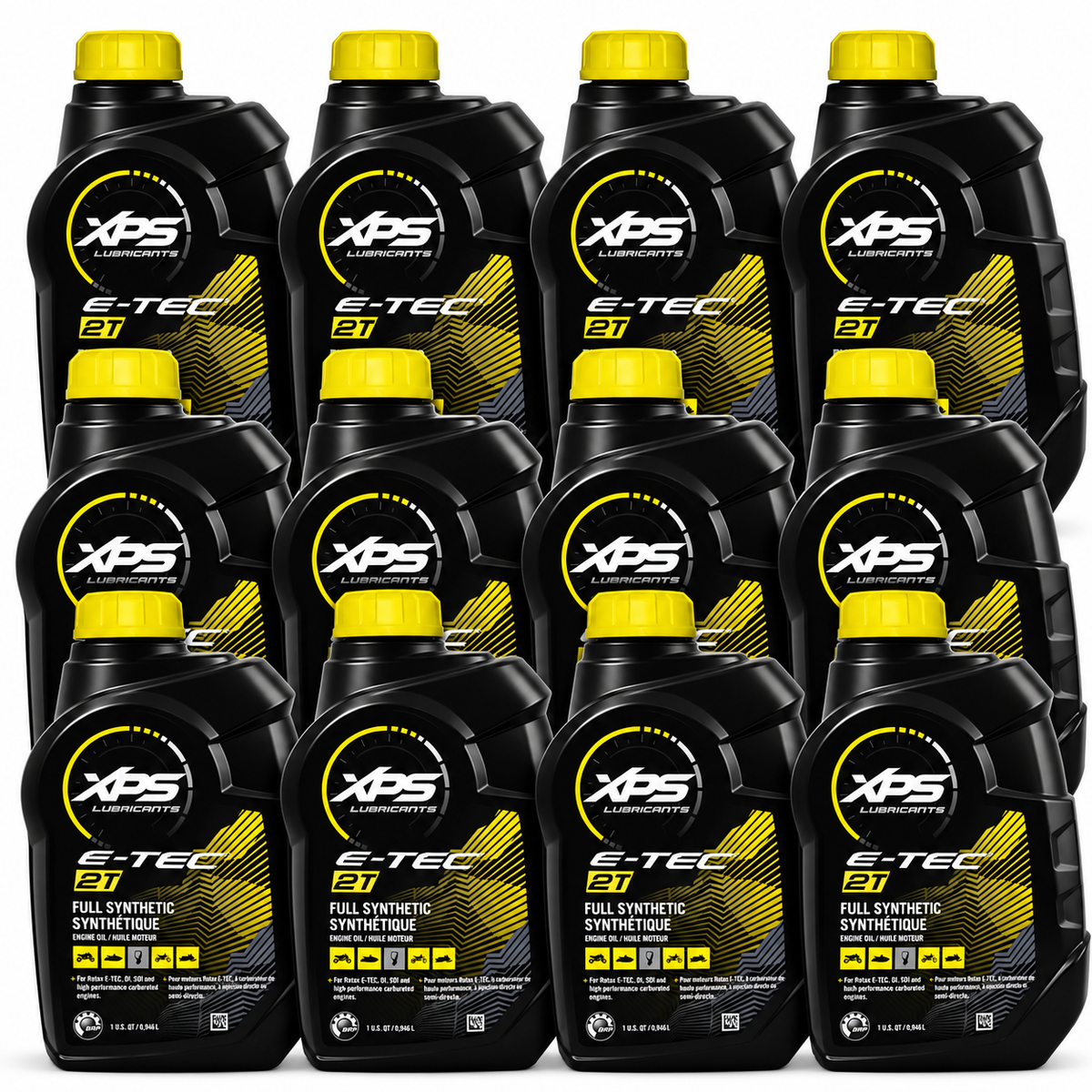 XPS Ski-Doo 2T E-TEC synthetic oil, case of 12 quarts, 9779126 X 12
