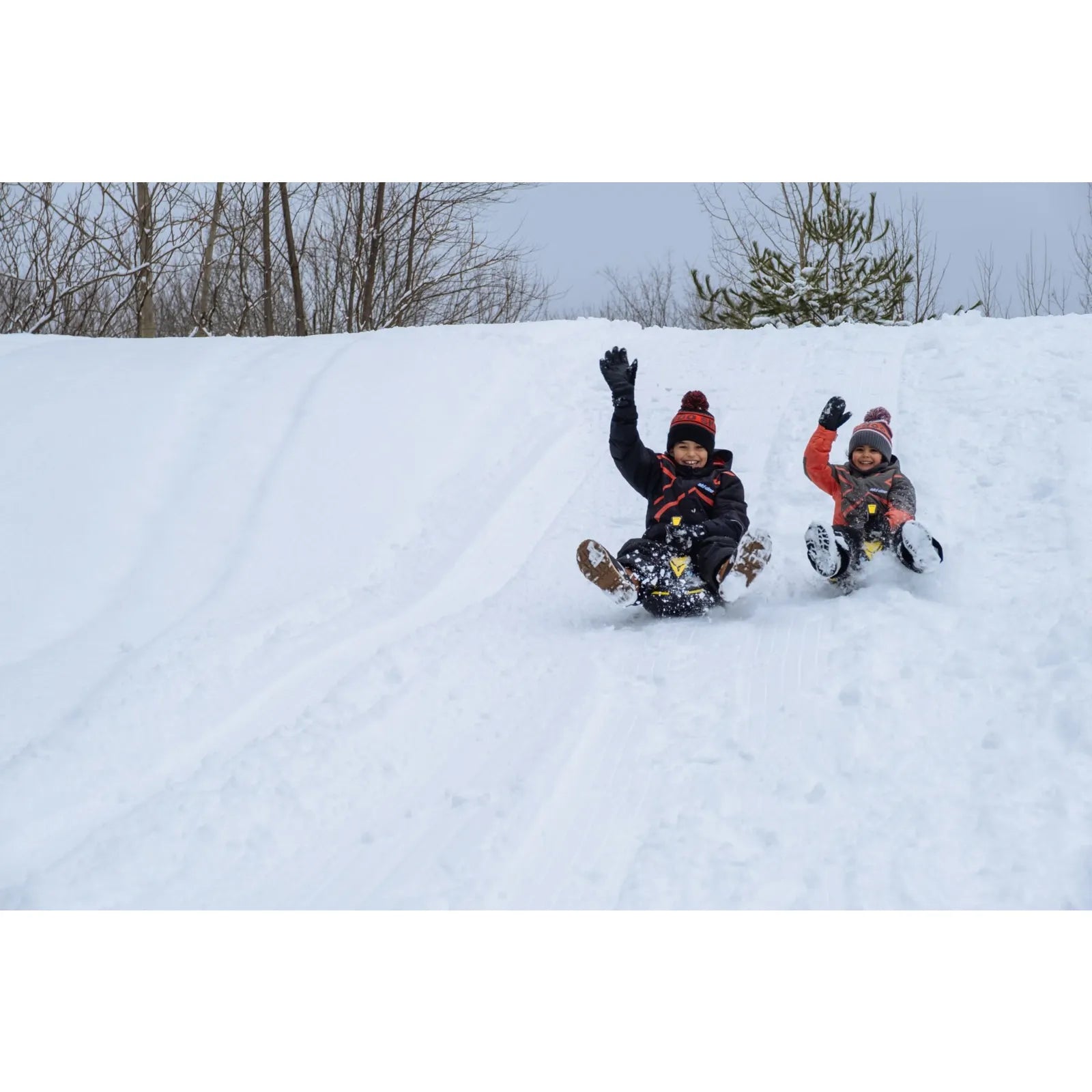 Ski-Doo Mini Snow Sled – Lightweight Kids Winter Sled, Feet-First Design, Durable Plastic, B106800000